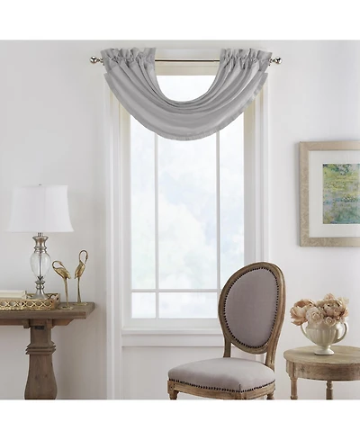Elrene Home Fashions Versailles Faux Silk Waterfall Window Valance