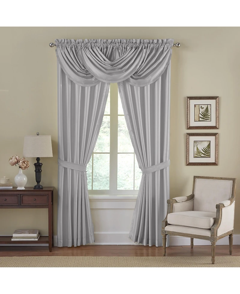 Elrene Home Fashions Versailles Faux Silk Waterfall Window Valance