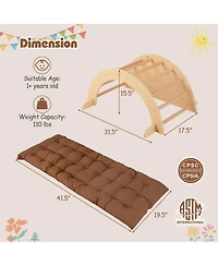 Kids Climbing Arch with Cushion Montessori Arch Climber/Rocker for Toddlers