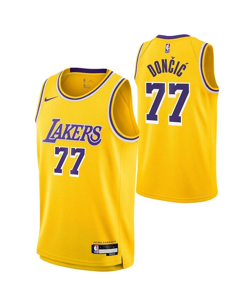 Nike Men's Luka Doncic Gold Los Angeles Lakers Swingman Jersey