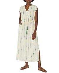 Liverpool Los Angeles Women's Dolman Sleeve Midi Dress with Smocked Waist