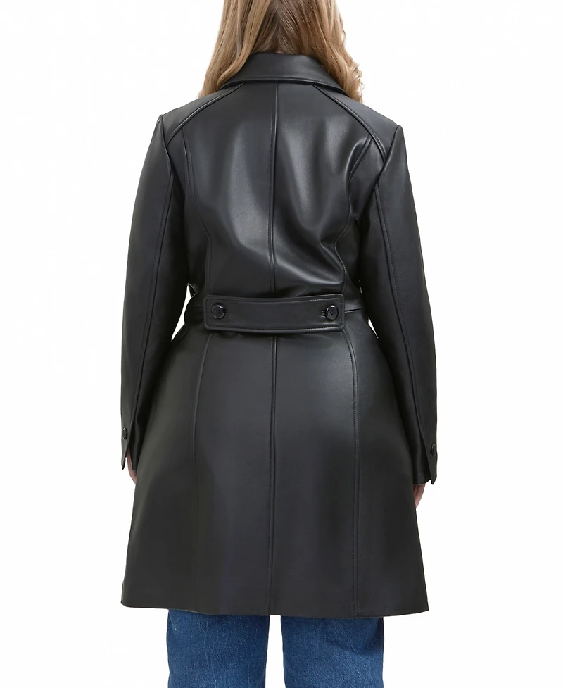 Bgsd Plus Maisy Leather Long Coat