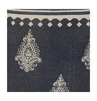 Soft Cotton Ottoman for Living Room Seating and Footrest