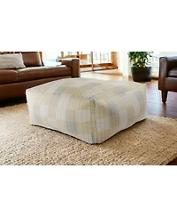 48" Cream 100% Cotton Ottoman
