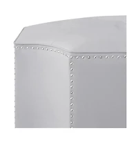 Tufted Faux Leather Octagonal Cocktail Ottoman for Stylish Living Room Seating