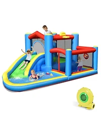 Inflatable Kids Water Slide Bounce Castle with 480W Blower