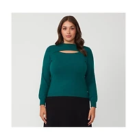 Estelle Alba Cut Out Fitted Sweater
