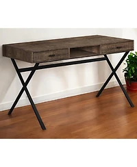Modern Computer Desk with 2 Drawers and Sleek Work Surface