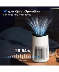 Chivalz Hepa Air Purifier for Bedroom Home, With Essential Oil Diffuser, Sleep Mode, Up to 225 Sqft 2 Pack