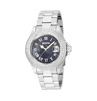 Invicta Women's 21711 Angel Quartz 3 Hand Black Dial Watch