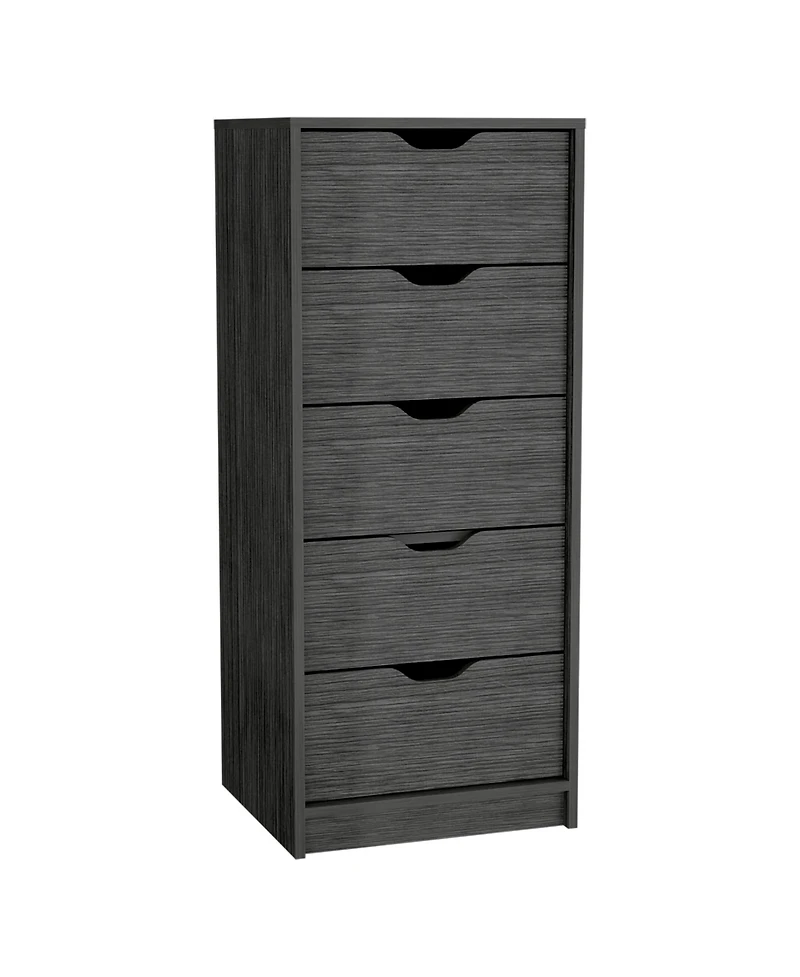Five Drawer Standard Chest for Bedroom Storage and Clothes Organization