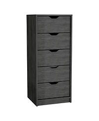 Five Drawer Standard Chest for Bedroom Storage and Clothes Organization