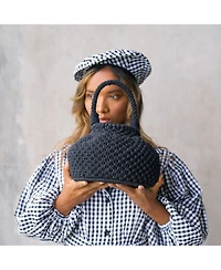 Naga Macrame Bucket Bag In Black
