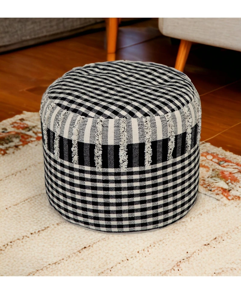 Soft Cotton Ottoman for Footrest Living Room and Cozy Seating