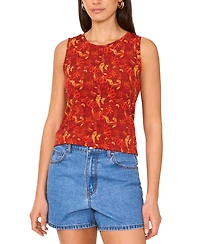 Vince Camuto Women's Printed Keyhole Tank Top