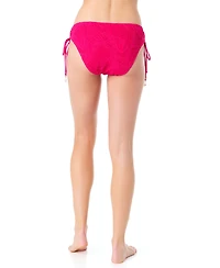 CeCe Women's La Vie A Mer Side-Shirred Textured Bikini Bottoms