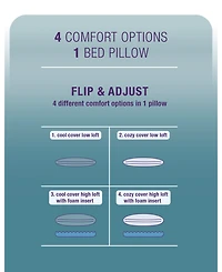 IntelliSLEEP Tailored Rest CoolShift 4-in-1 Customizable Hybrid Bed Pillow