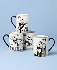 Lenox Nightmare Before Christmas Mugs, Set of 4