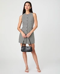 French Connection Women's Gingham Button-Front Mini Dress