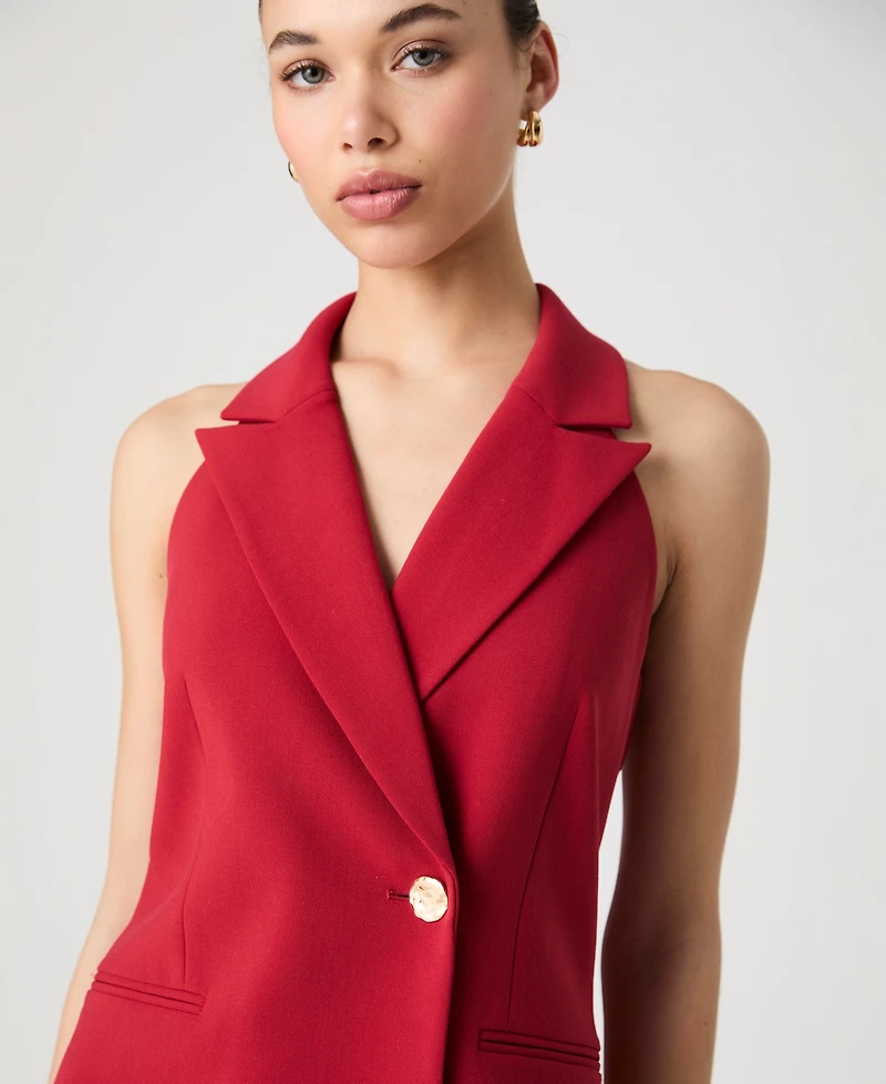 French Connection Women's Whisper Halter Neck Blazer Dress