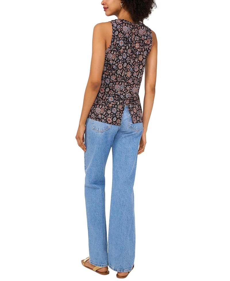 Vince Camuto Women's Printed Keyhole Tank Top