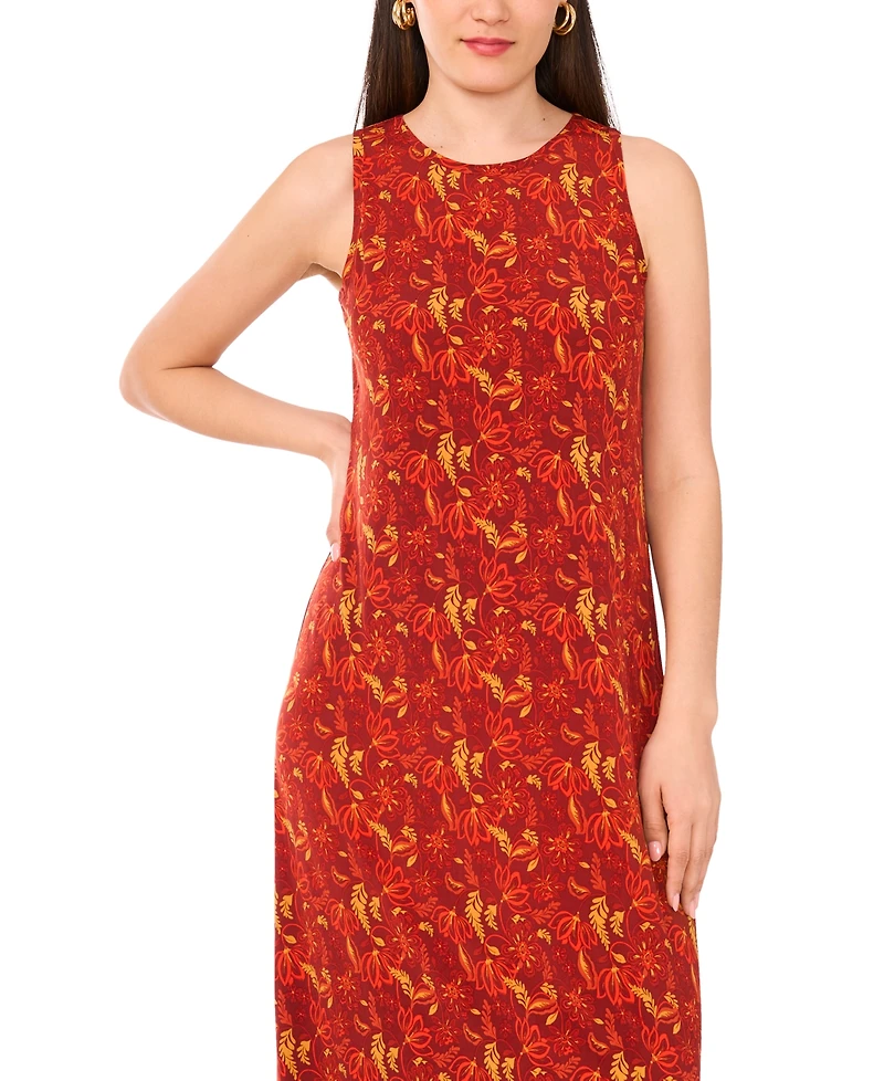 Vince Camuto Women's Printed Keyhole Maxi Dress