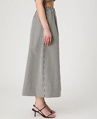 French Connection Women's Pull-On Gingham Midi Skirt