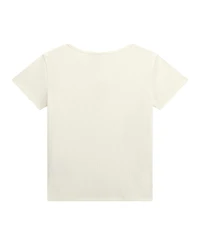 Guess Big Girl Short Sleeve Knit Top with Metal Logo Plate