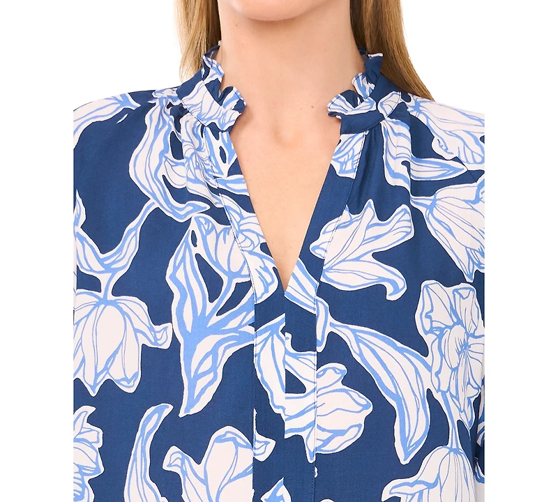 CeCe Women's Printed Raglan Top