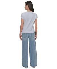 Dkny Jeans Women's Rhinestones Crewneck T-Shirt