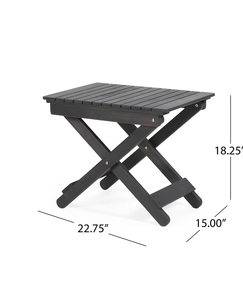 22.75 Inch Small Folding Table,Outdoor Folding Slide Table,Wood Table Top