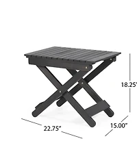 22.75 Inch Small Folding Table,Outdoor Folding Slide Table,Wood Table Top