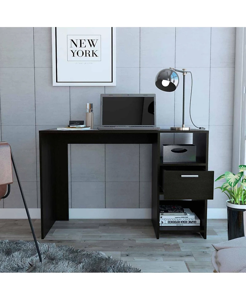 Sturdy Computer Desk with Large Work Surface and Drawers