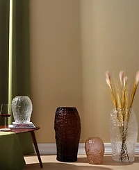 Nude Glass Orange Small Molten Vase