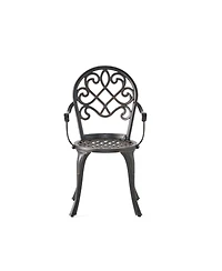 Antique Weather Resistant 3-Piece Patio Metal Bistro Set with Removable Ice Bucket Cast