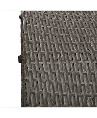 5-Piece Round Rattan Sectional Sofa Set All-Weather Pe Wicker Sunbed Daybed with Round Liftable Table and Washable Cushions