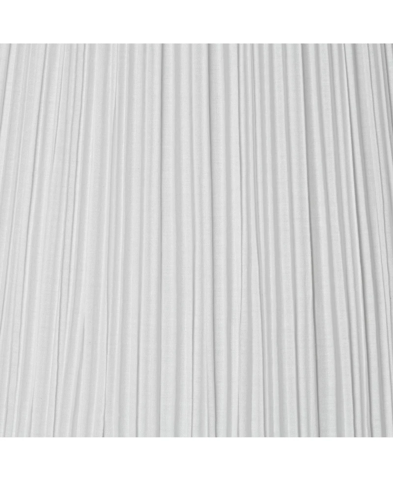 Springcrest Set of 2 Bell Lamp Shades White Mushroom Pleated Small 5" Top x 11" Bottom x 7.5" Slant Candelabra Clip-On Fitting