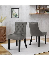 Streamdale Diamond Stitch Slate Dining Chairs
