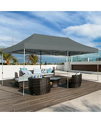 10 x 20 Feet Adjustable Folding Heavy Duty Sun Shelter with Carrying Bag