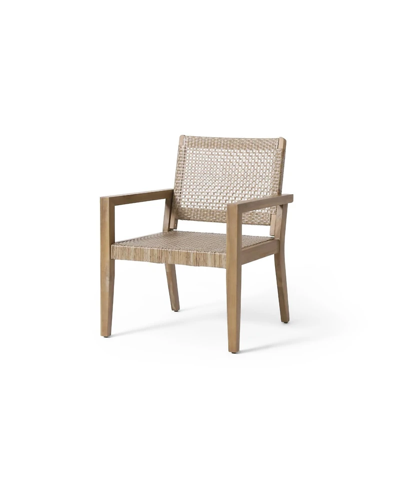 Streamdale Wicker & Acacia Club Chairs (Set of 2)