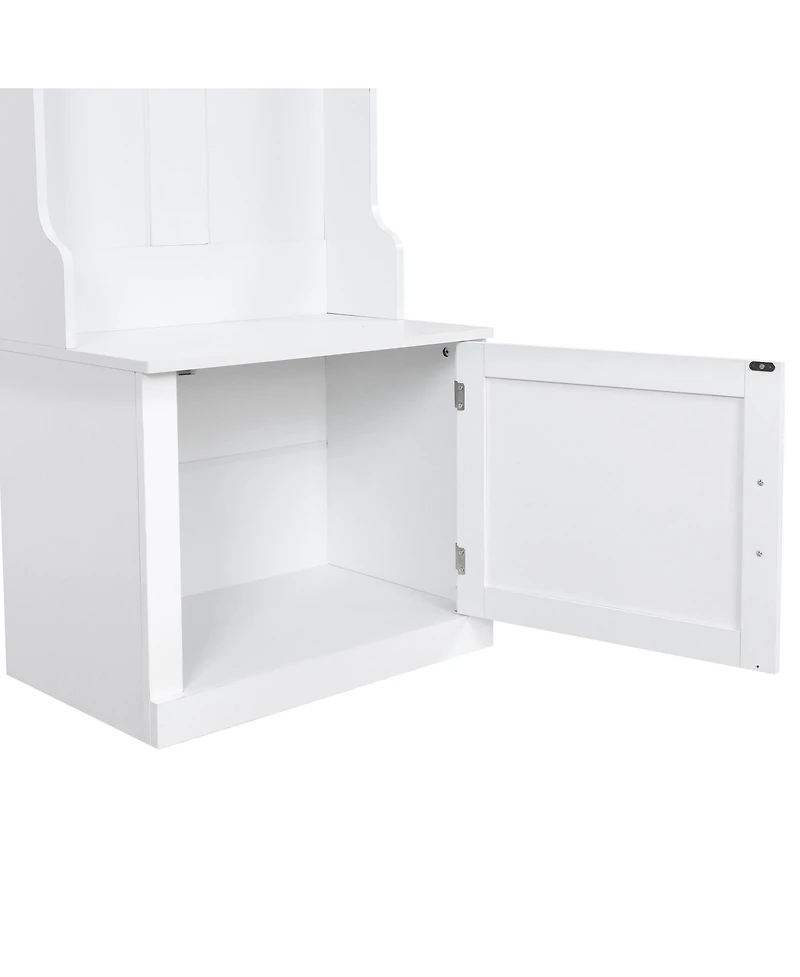 Streamdale Slim Hall Tree with Cabinet & Hooks
