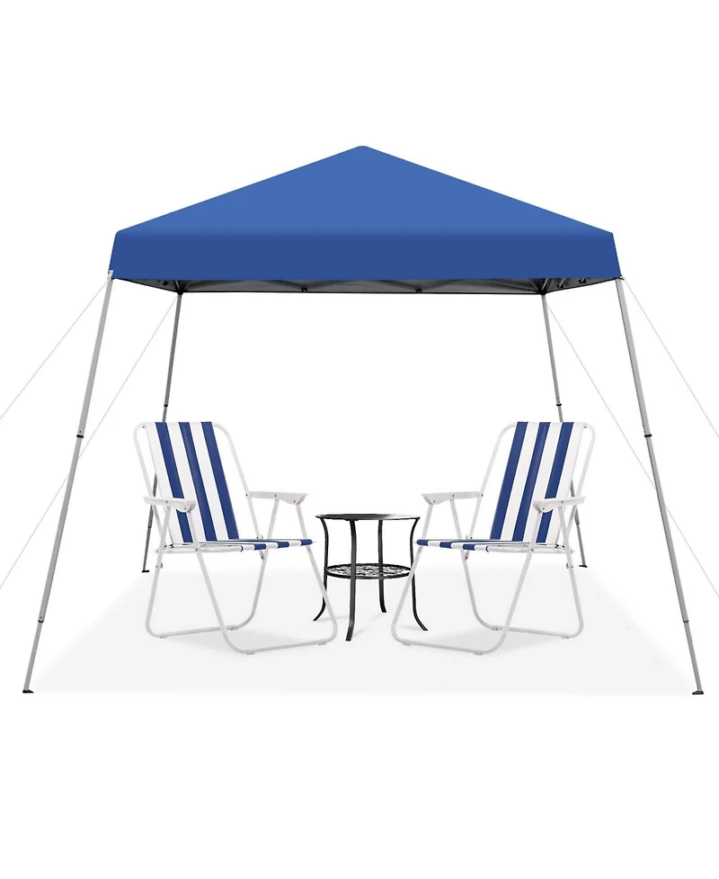 10 x 10 Feet Outdoor Instant Pop-up Canopy with Carrying Bag-Blue