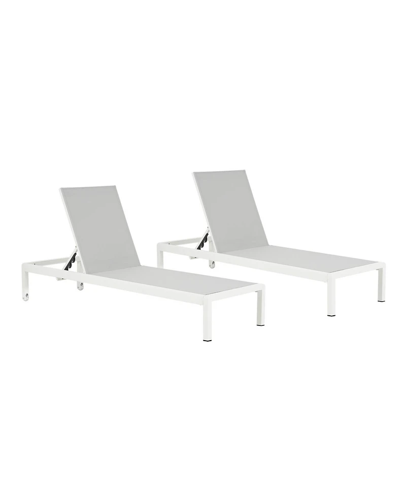 Streamdale Aluminum Outdoor Chaise Lounge Set (2)