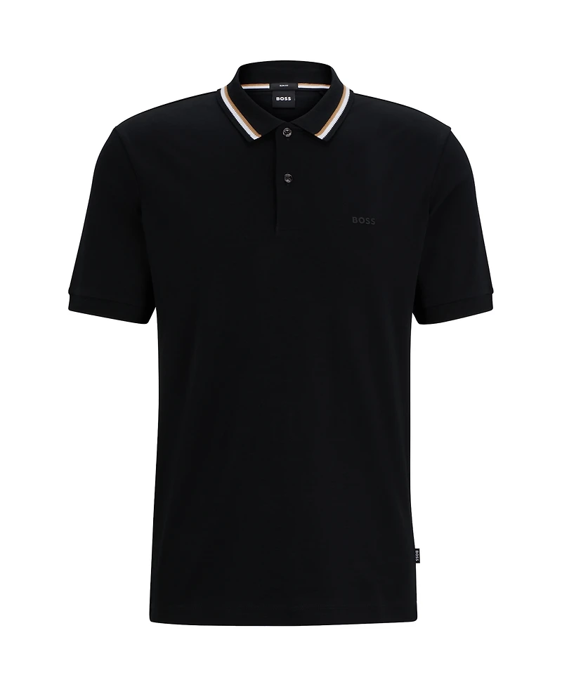 Boss by Hugo Men's Slim-Fit Striped Collar Polo