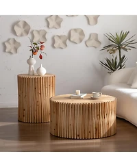 Streamdale Retro Cylindrical Coffee Table Set (2)
