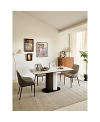 Dining Chair Modern Pu Leather Dining Room Chair with Sturdy Metal Legs, Upholstered Seat Dinner Chairs Accent Side Chairs for Indoor Kitchen Living R