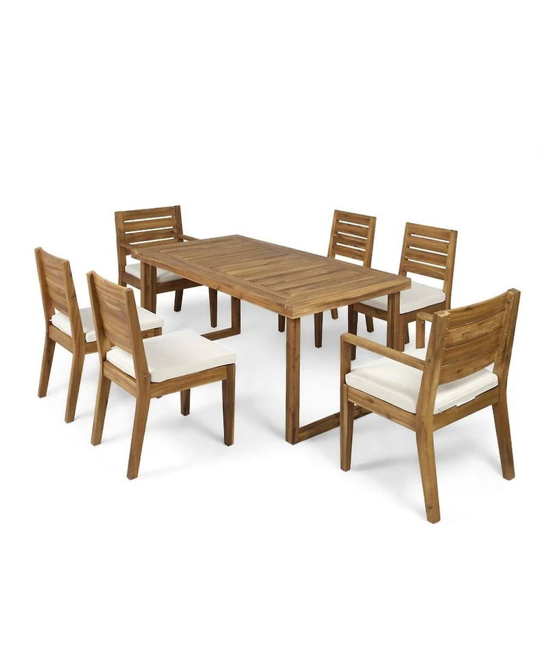 Streamdale Acacia Wood 7-Piece Dining Set
