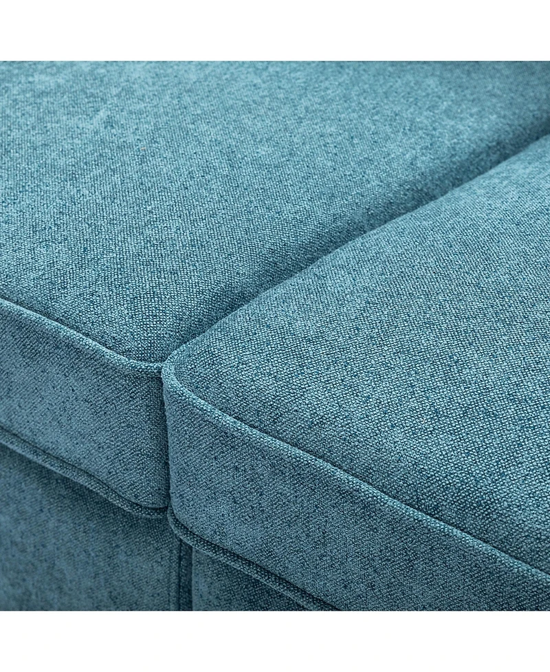 Streamdale Plush Fabric Sofa with Sleek Arms (79.5")
