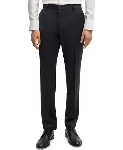 Boss Men's Regular-Fit Virgin Wool Formal Trousers