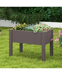 53L Raised Bed Grow Box Self-Watering Planter Box Stand with Water Level Monitor
